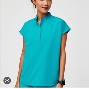 Figs Teal Rafaela Scrub Top